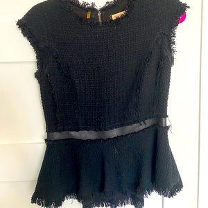 Rebecca Taylor Black Peplum shirt